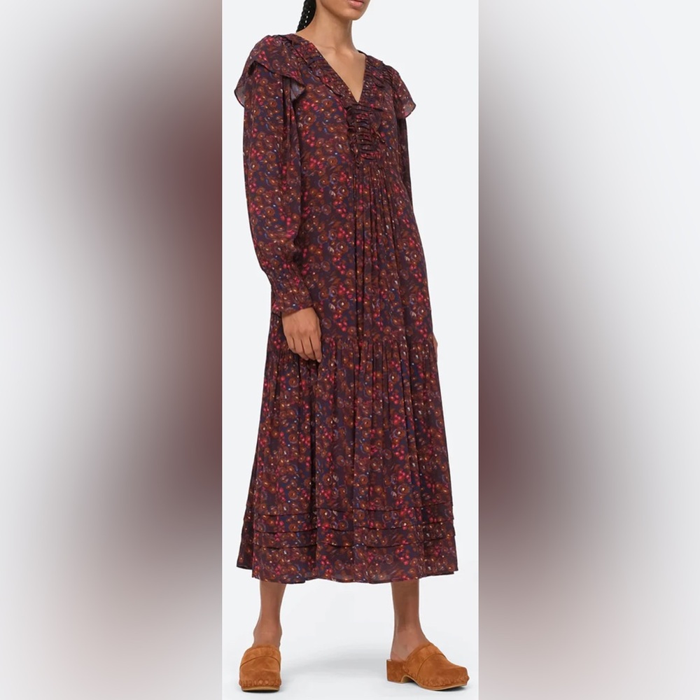 Sea New York Ilana Ikat V-neck Dress, sz S